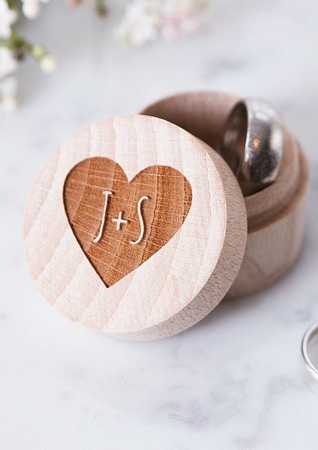 Personalised Wooden Ring Box