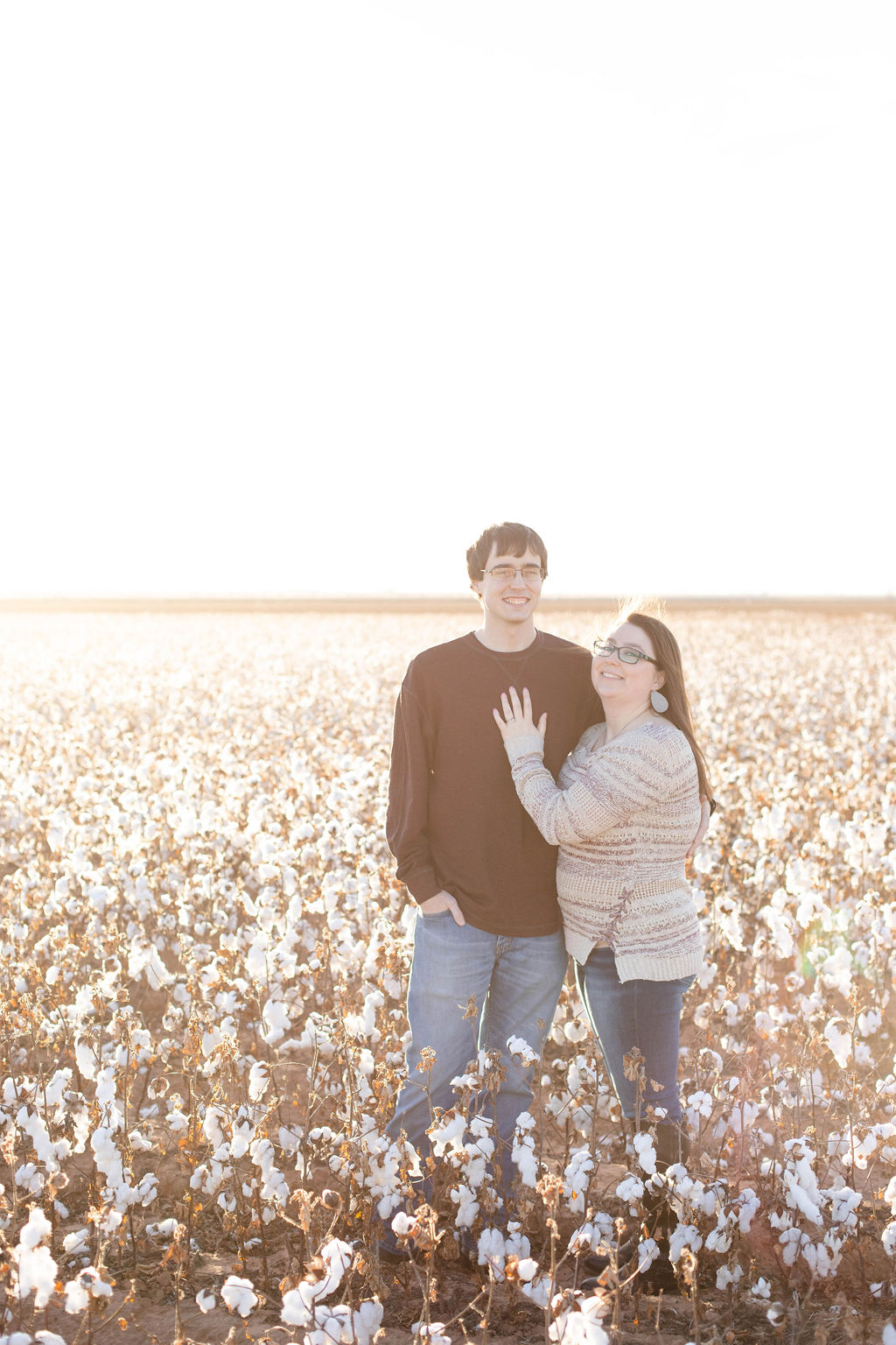 Relaxed Texas Engagement Session in a Cotton Field Kirsten Prater07