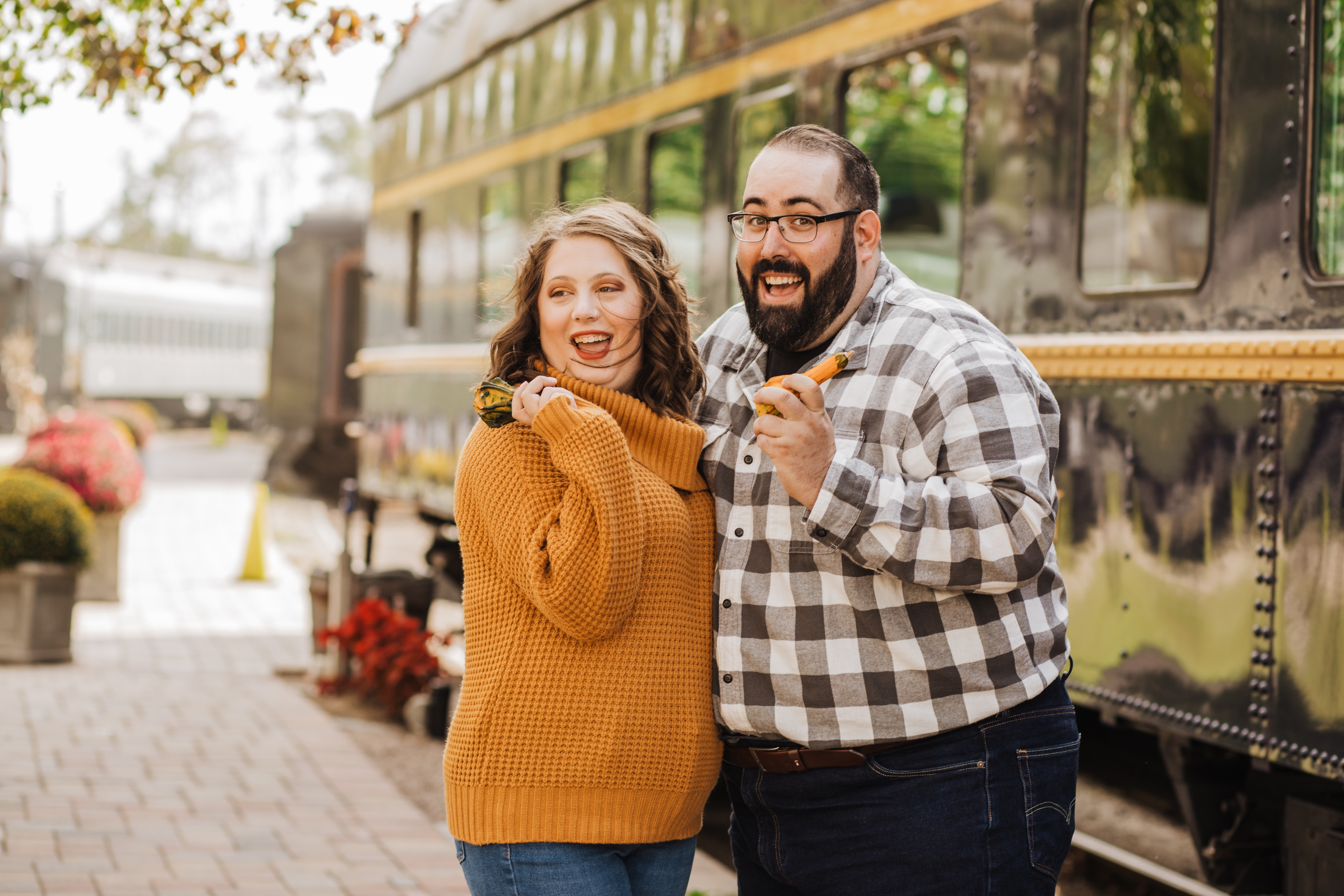 Historic Steam Train Engagement Session in Connecticut