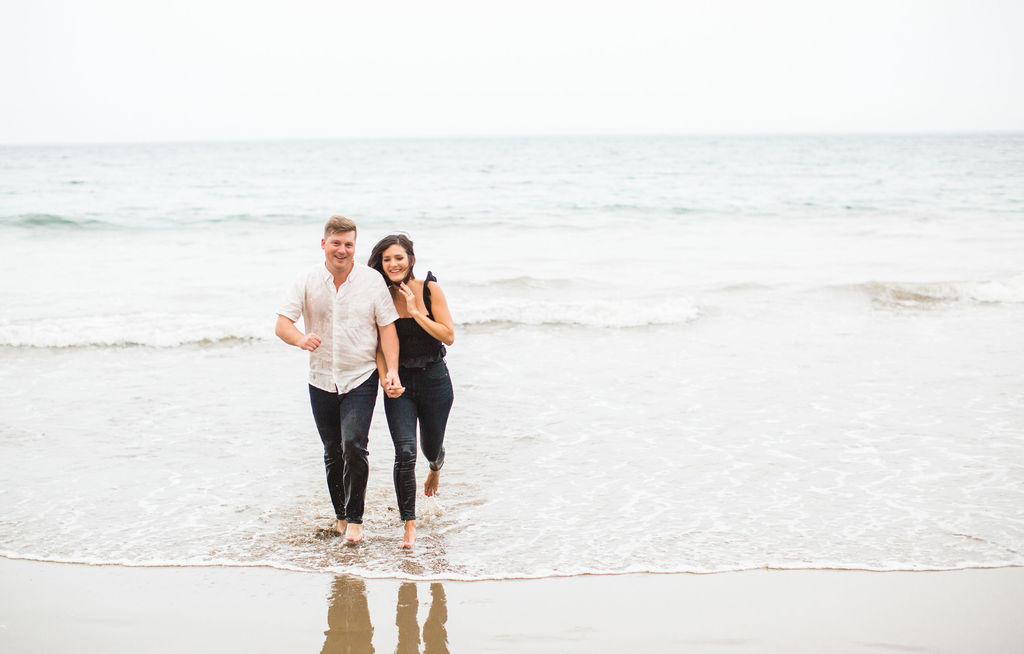 Playful Cali Beach Engagement Session