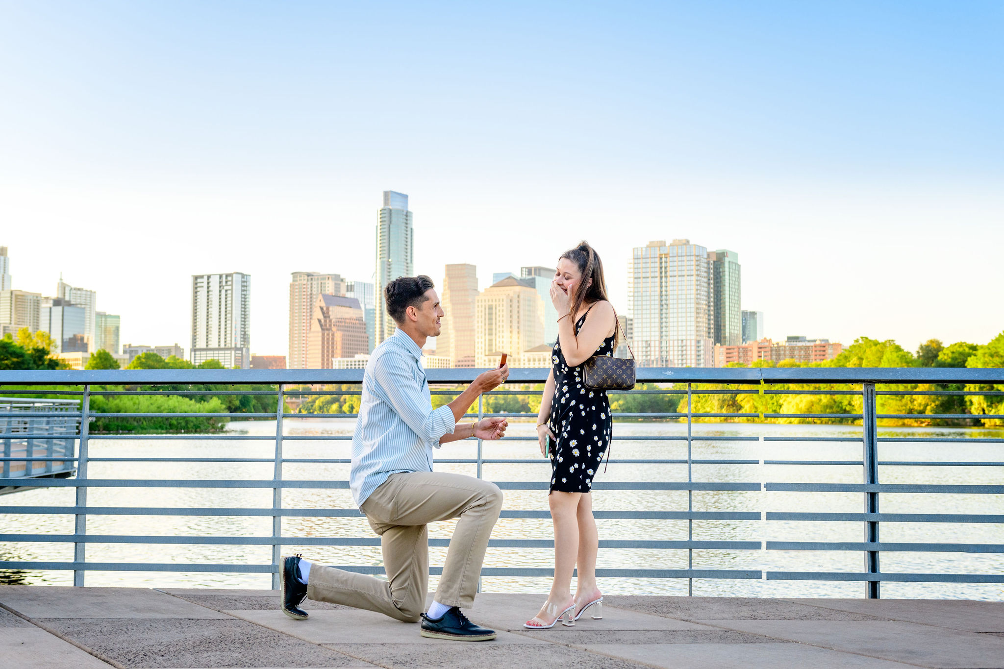 Surprise Engagement At Lady Bird Lake, Austin
