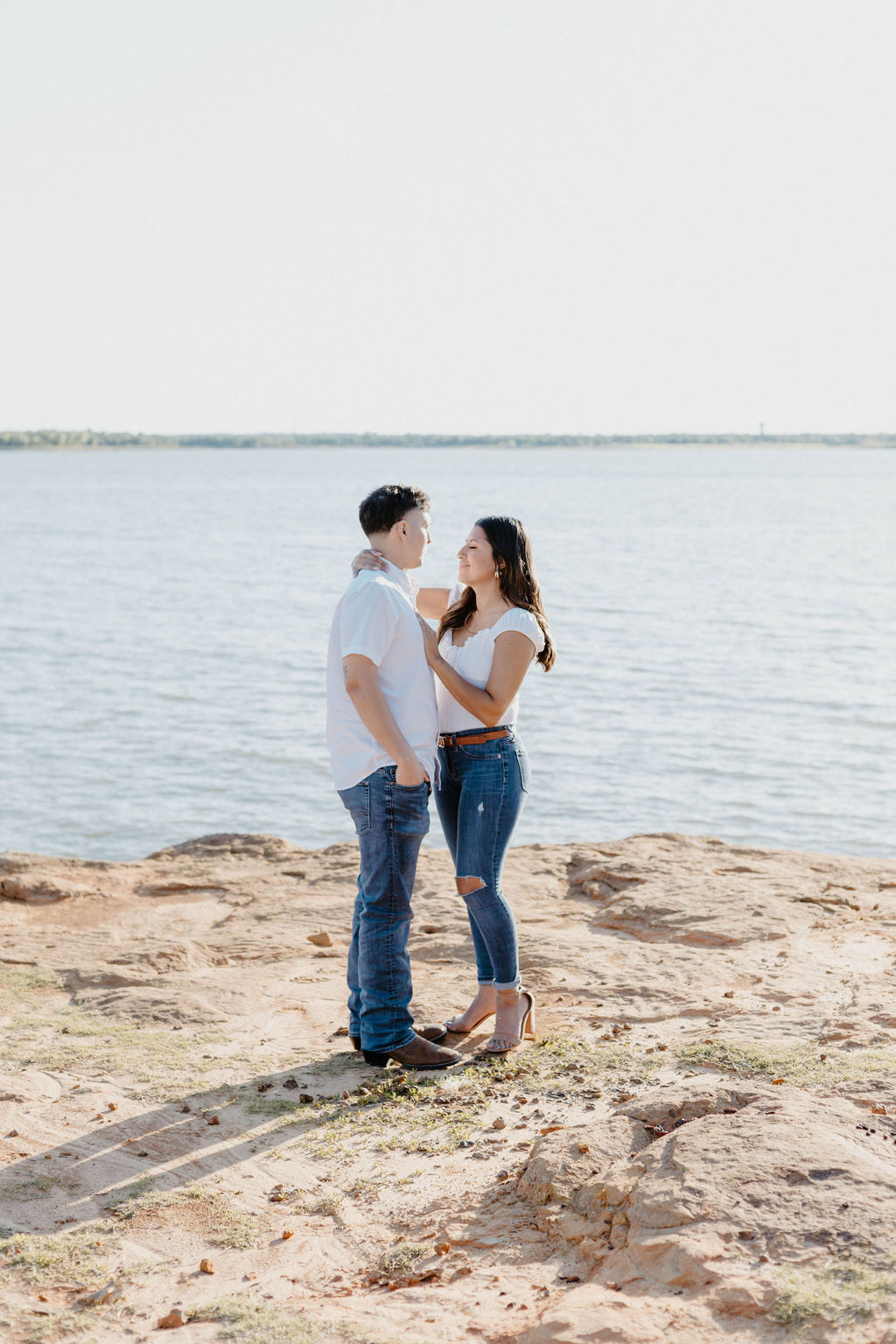 Engaged Couple Lakeside