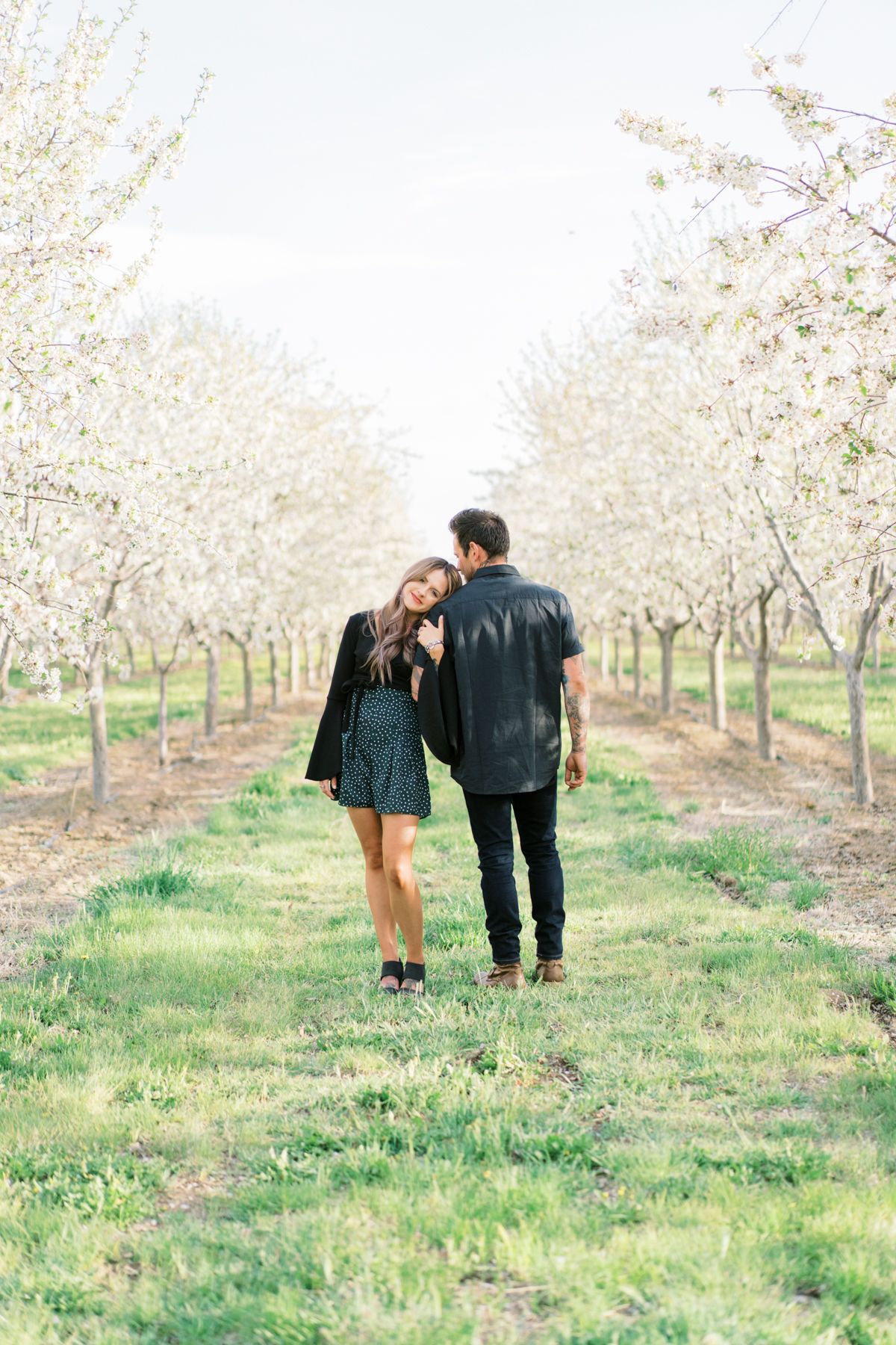 Boise Cherry Blossom Engagement