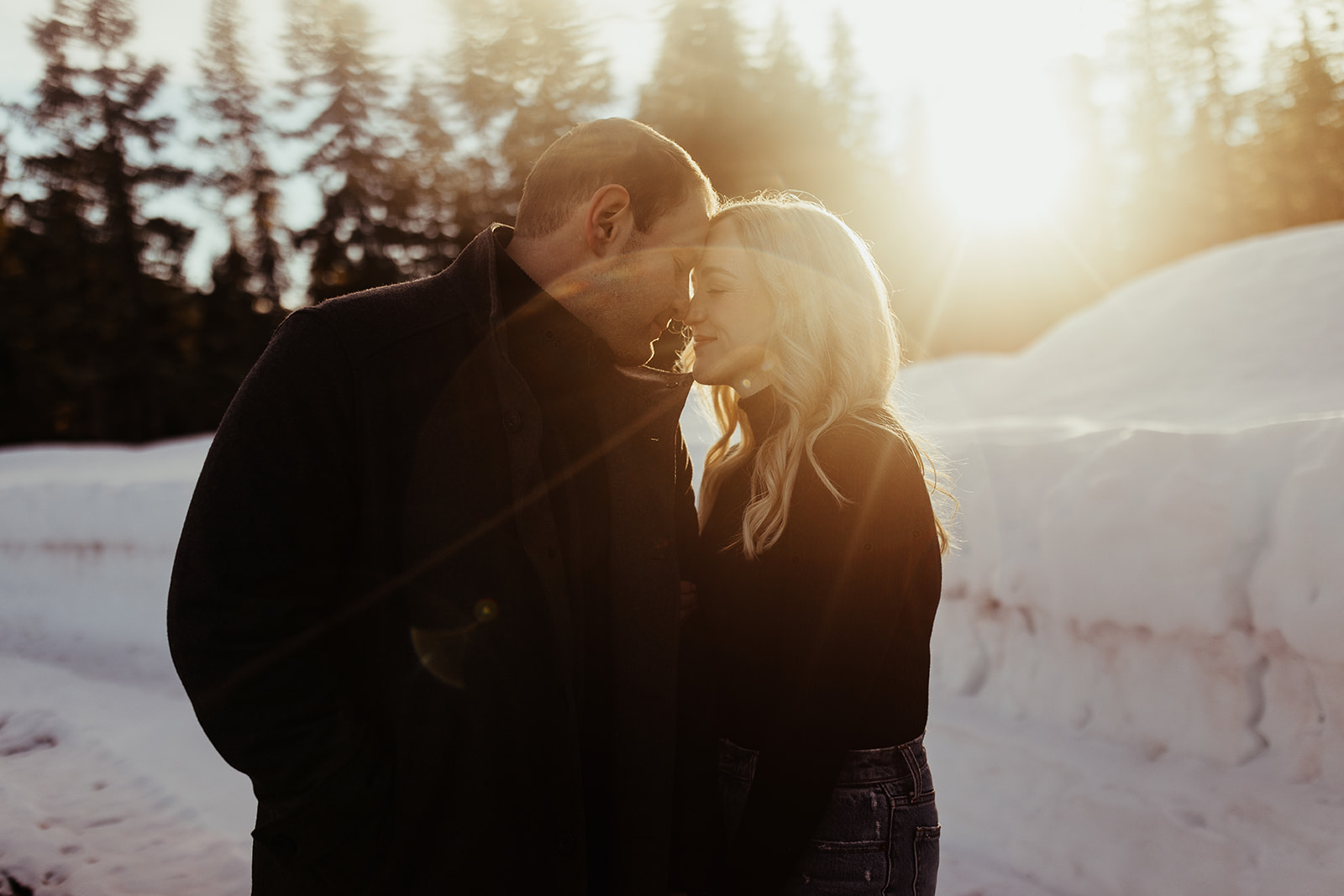 Snowy Mountain Engagement